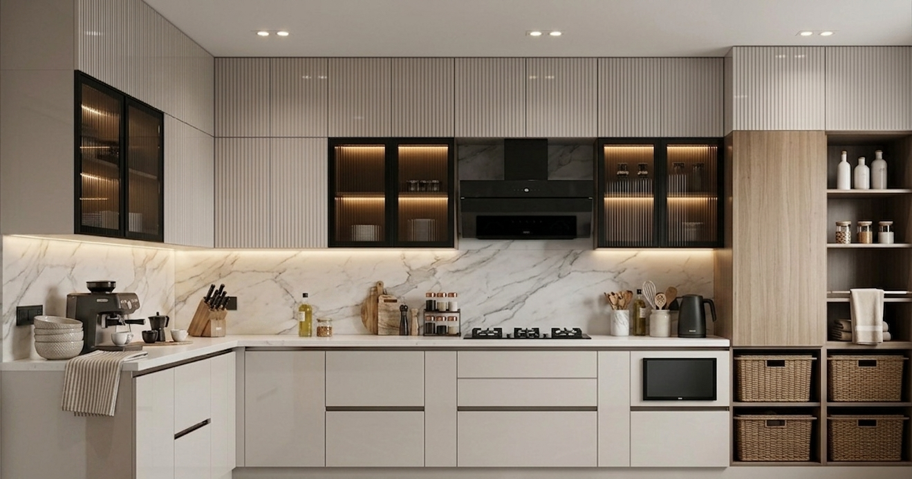 L-Shaped Kitchen design 7